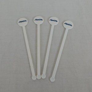 Air California Lot of 4 Vintage Swizzle Stick Stirrer Aircal Airlines Drinks